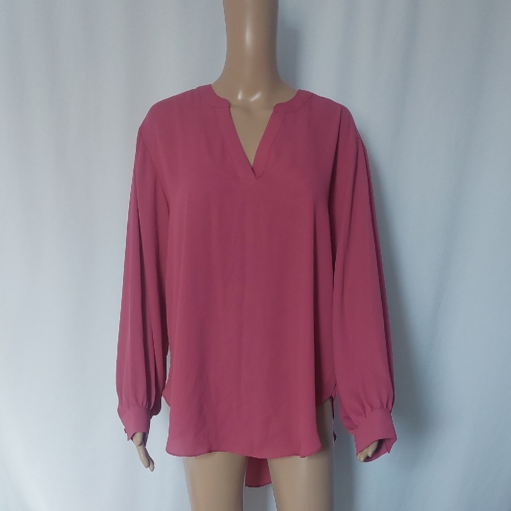 Maurices Elegant Pink Women's Top Long Sleeve Size L